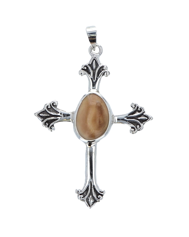 Ivory hot sale cross necklace